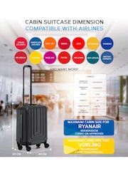Flight Knight 55x40x20cm Ryanair Priority 8 Wheel ABS Hard Case Cabin Carry On Hand Luggage - Image 3 of 7