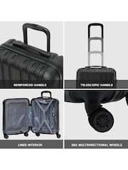 Flight Knight 55x40x20cm Ryanair Priority 8 Wheel ABS Hard Case Cabin Carry On Hand Luggage - Image 7 of 7