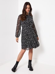 Joe Browns Black Astrid Flippy Hem Mini Dress - Image 2 of 5