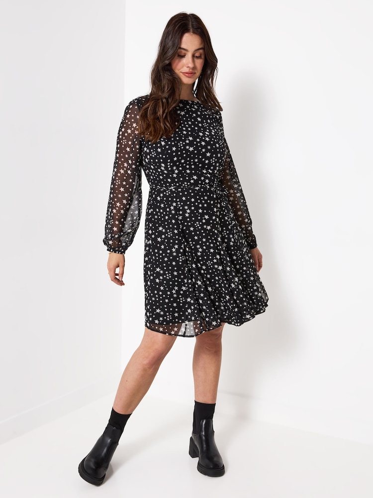 Joe Browns Black Astrid Flippy Hem Mini Dress - Image 2 of 5 Joe Browns Black Astrid Flippy Hem Mini Dress - Image 2 of 5