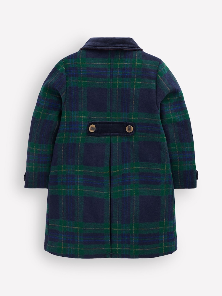 Boden Blue Velvet Trim Wool Coat - Image 2 of 3 Boden Blue Velvet Trim Wool Coat - Image 2 of 3
