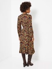 Joe Browns Brown Elegant Leaves Long Sleeve Jersey Midi Dress - Image 4 of 5