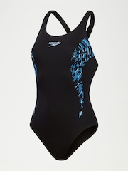 Speedo Womens Placement Muscleback Black Swimsuit - Image 6 of 6