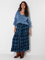 Joe Browns Blue Oh So Cosy V-Neck Jumper - Image 3 of 6