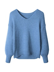 Joe Browns Blue Oh So Cosy V-Neck Jumper - Image 6 of 6