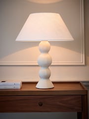 Jasper Conran London White Large Sphere Ceramic Table Lamp - Image 1 of 5