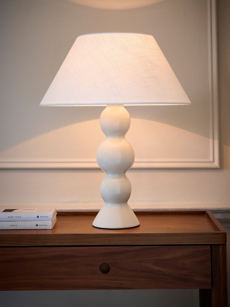 Jasper Conran London White Large Sphere Ceramic Table Lamp - Image 1 of 5