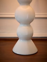 Jasper Conran London White Large Sphere Ceramic Table Lamp - Image 3 of 5