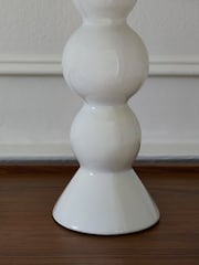 Jasper Conran London White Large Sphere Ceramic Table Lamp - Image 4 of 5
