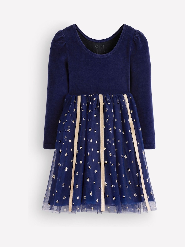 Boden Blue Aurora Appliqué Tulle Dress - Image 2 of 3 Boden Blue Aurora Appliqué Tulle Dress - Image 2 of 3