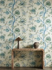 Harlequin CornflowerPine Zamora Indienne 13.5M Wallpaper - Image 1 of 2