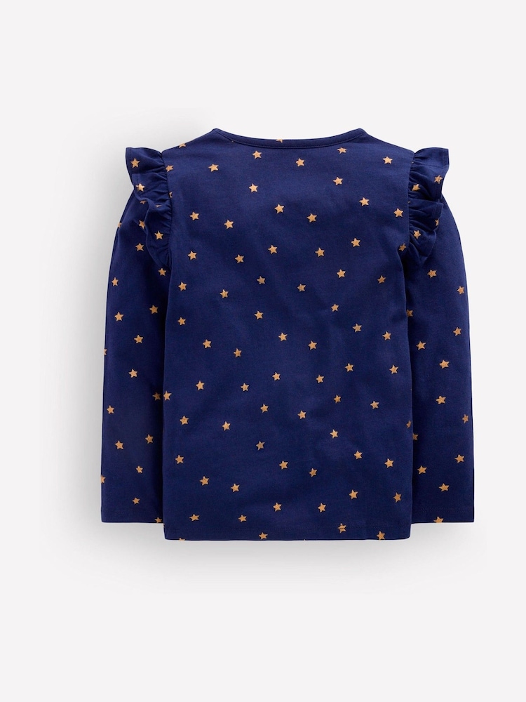 Blå - Boden langermet Superstitch T-skjorte - Bilde 2 av 3