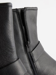Black Regular/Wide Fit Forever Comfort® D Ring Biker Ankle Boots - Image 8 of 10