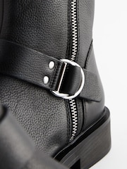 Black Regular/Wide Fit Forever Comfort® D Ring Biker Ankle Boots - Image 9 of 10