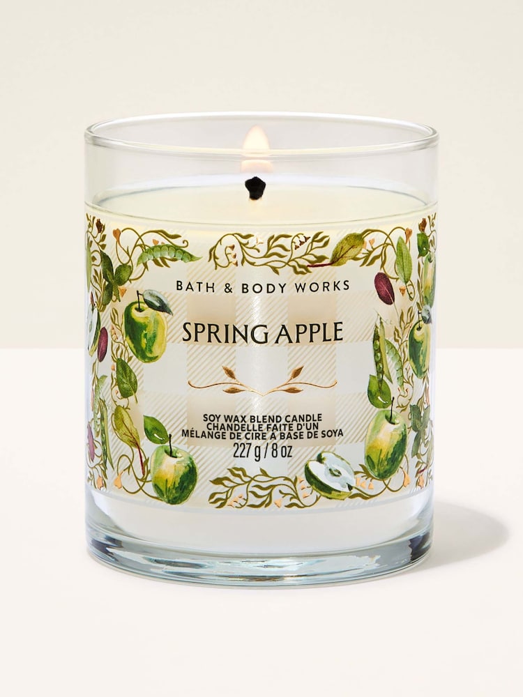 Bath & Body Works Spring Apple Single Wick Candle 227g - Image 1 of 3 Bath & Body Works Spring Apple Single Wick Candle 227g - Image 1 of 3