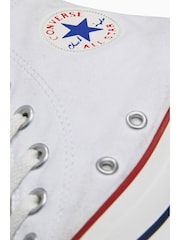 Converse White Chuck Taylor High Top Junior Trainers - Image 4 of 4