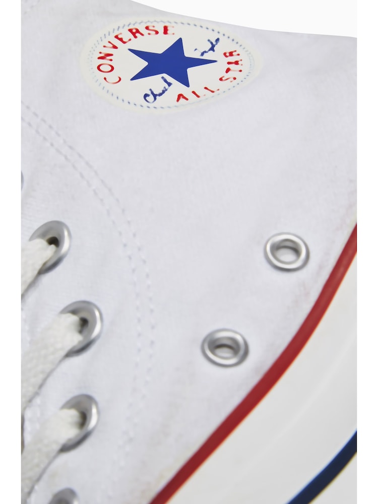 Converse White Chuck Taylor High Top Junior Trainers - Image 4 of 4