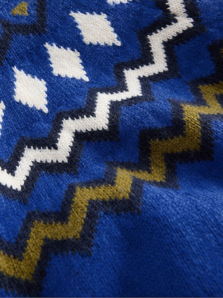 Boden navy Blue Fair Isle Jumper - Image 5 of 5 Boden navy Blue Fair Isle Jumper - Image 5 of 5
