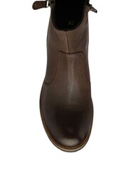 Ravel Brown Leather Cleated Sole Ankle Boots - Image 4 of 4