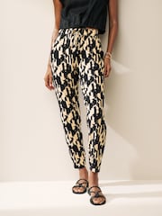 Black/Cream Jersey Joggers - Image 1 of 6