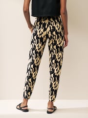 Black/Cream Jersey Joggers - Image 3 of 6