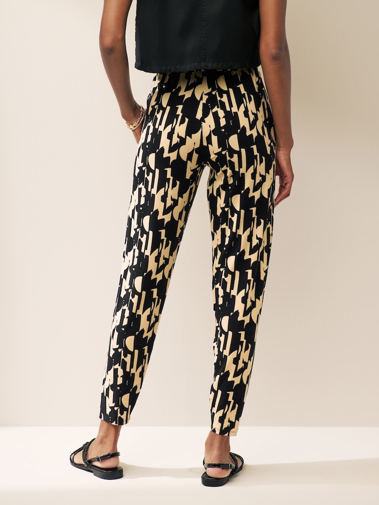 Black/Cream Jersey Joggers - Image 3 of 6