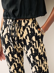 Black/Cream Jersey Joggers - Image 4 of 6