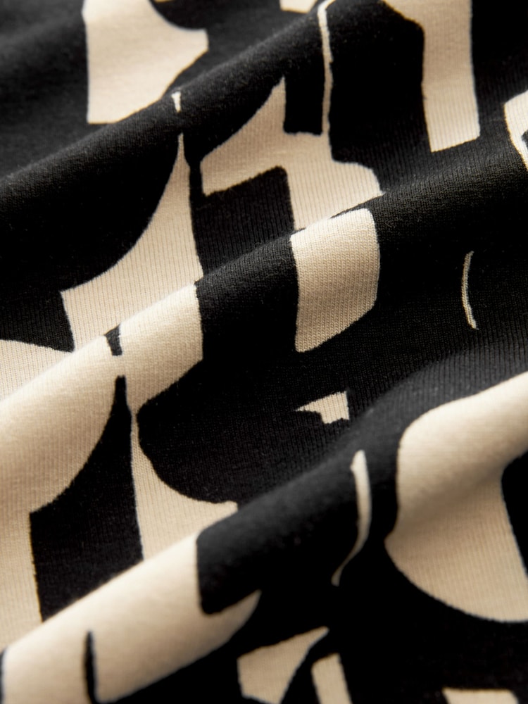 Black/Cream Jersey Joggers - Image 6 of 6