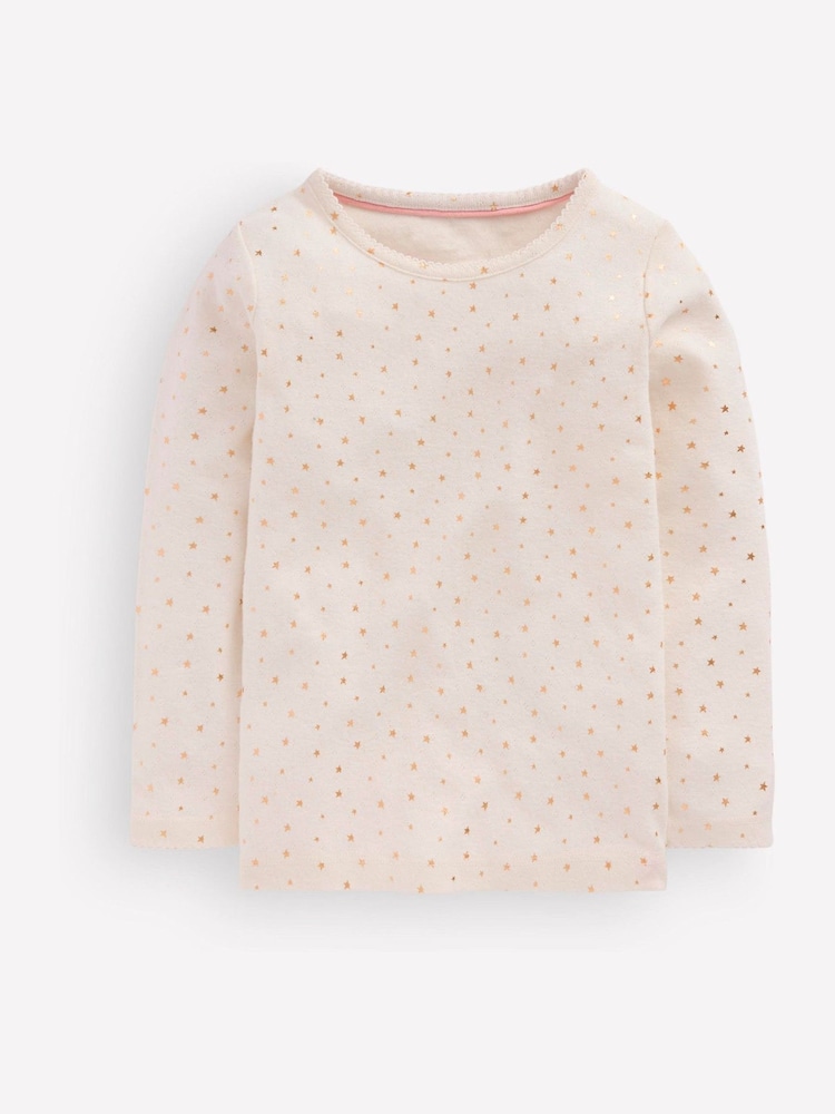 Boden Gold Long Sleeve Pointelle Top - Image 1 of 3 Boden Gold Long Sleeve Pointelle Top - Image 1 of 3