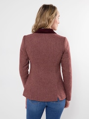 Joe Browns Red Isla Asymmetric Herringbone Jacket - Image 3 of 7