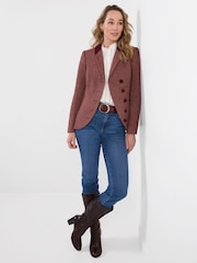 Joe Browns Red Isla Asymmetric Herringbone Jacket - Image 5 of 7
