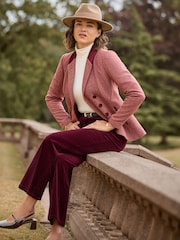 Joe Browns Red Isla Asymmetric Herringbone Jacket - Image 6 of 7