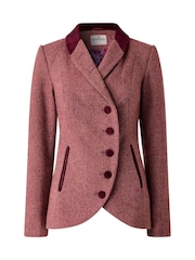 Joe Browns Red Isla Asymmetric Herringbone Jacket - Image 7 of 7