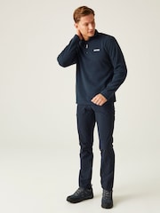 Regatta Navy Blue Mens Thompson Lightweight Half Zip Fleece - Image 3 of 7