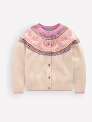 Boden Pink Edie Fair Isle Cardigan - Image 2 of 4