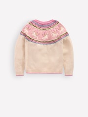 Boden Pink Edie Fair Isle Cardigan - Image 3 of 4
