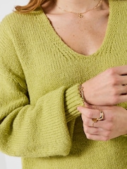 Joe Browns Green Oh So Cosy V-Neck Jumper - Image 5 of 6