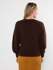 Joe Browns Brown Oh So Cosy V-Neck Jumper - Image 2 of 5