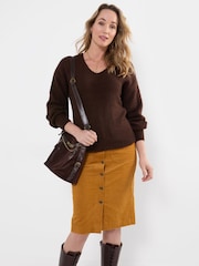 Joe Browns Brown Oh So Cosy V-Neck Jumper - Image 3 of 5