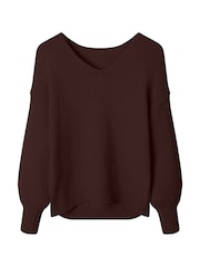 Joe Browns Brown Oh So Cosy V-Neck Jumper - Image 5 of 5