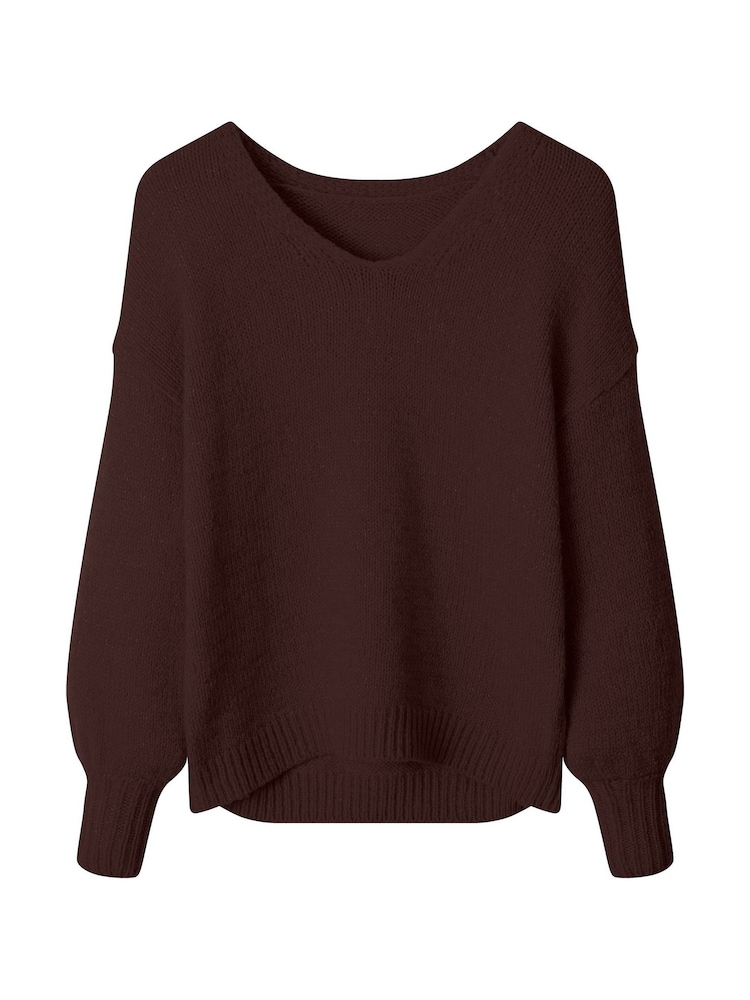 Joe Browns Brown Oh So Cosy V-Neck Jumper - Image 5 of 5