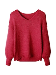 Joe Browns Bright Pink Oh So Cosy V-Neck Jumper - Image 7 of 7