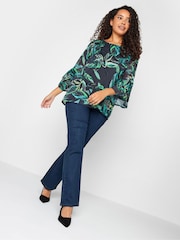 M&Co Blue Flute Sleeve Blouse - Image 2 of 4