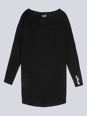 Pineapple Black Monroe Womens Long Sleeve Jersey Dress - Image 5 of 5