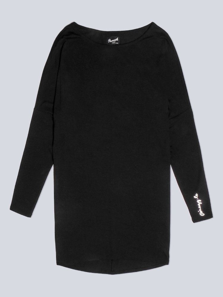 Pineapple Black Monroe Womens Long Sleeve Jersey Dress - Image 5 of 5