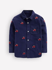 Boden Blue Embroidered Corduroy Shirt - Image 1 of 3
