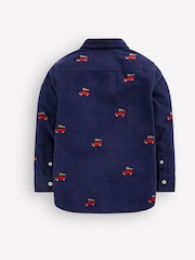 Boden Blue Embroidered Corduroy Shirt - Image 2 of 3