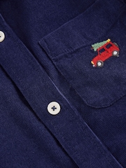 Boden Blue Embroidered Corduroy Shirt - Image 3 of 3