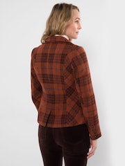 Joe Browns Orange Autumn Days Asymmetric Check Jacket - Image 5 of 9