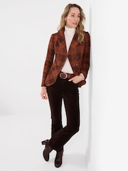 Joe Browns Orange Autumn Days Asymmetric Check Jacket - Image 7 of 9